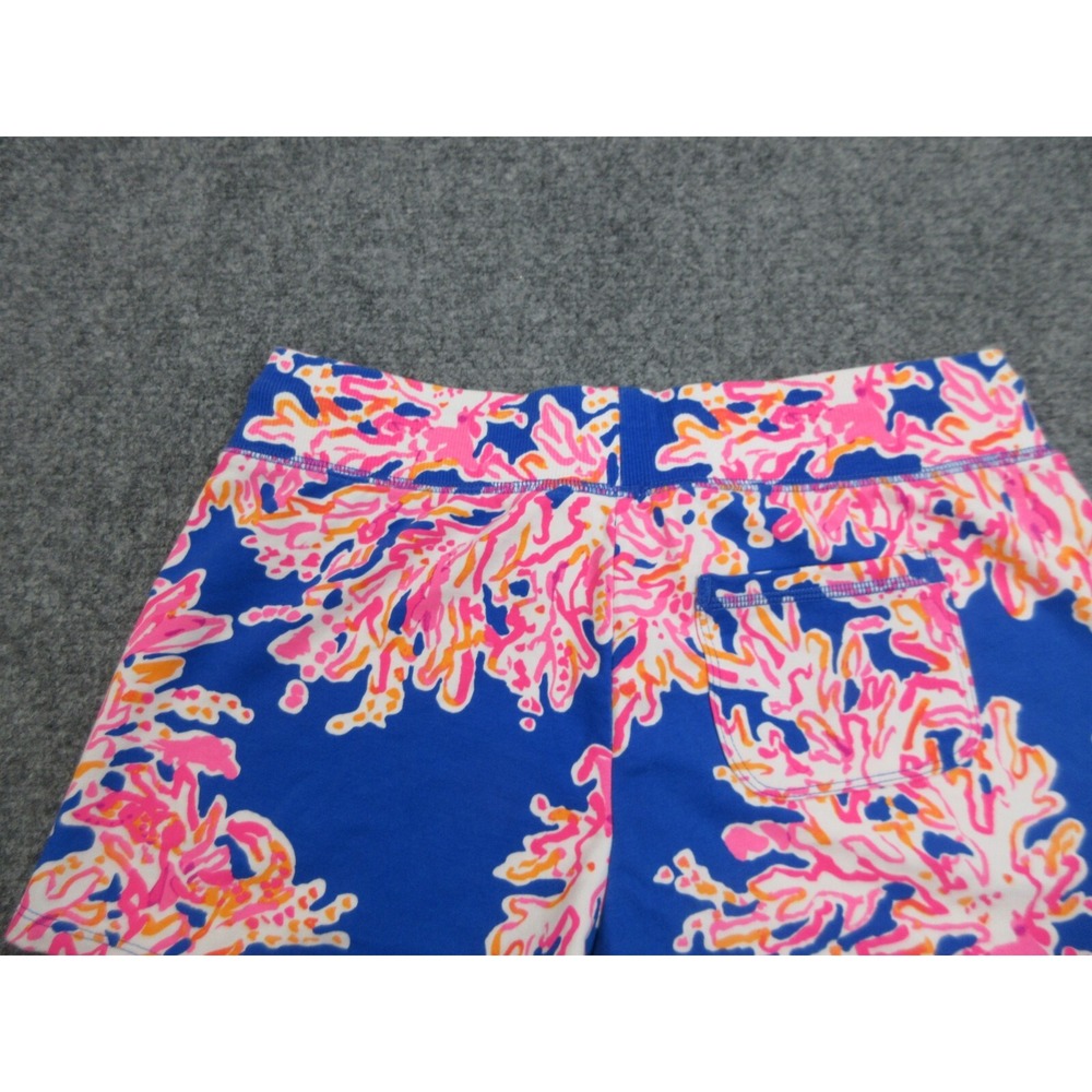 Lilly Pulitzer Yasmin Shorts Womens Small Brilliant Blue Its Electric Drawstring - Picture 13 of 14